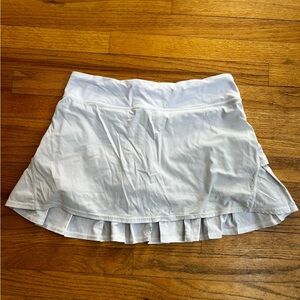 Lululemon Tall White Tennis Skirt with Pleated back